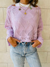 Lilac Crop Knit Top