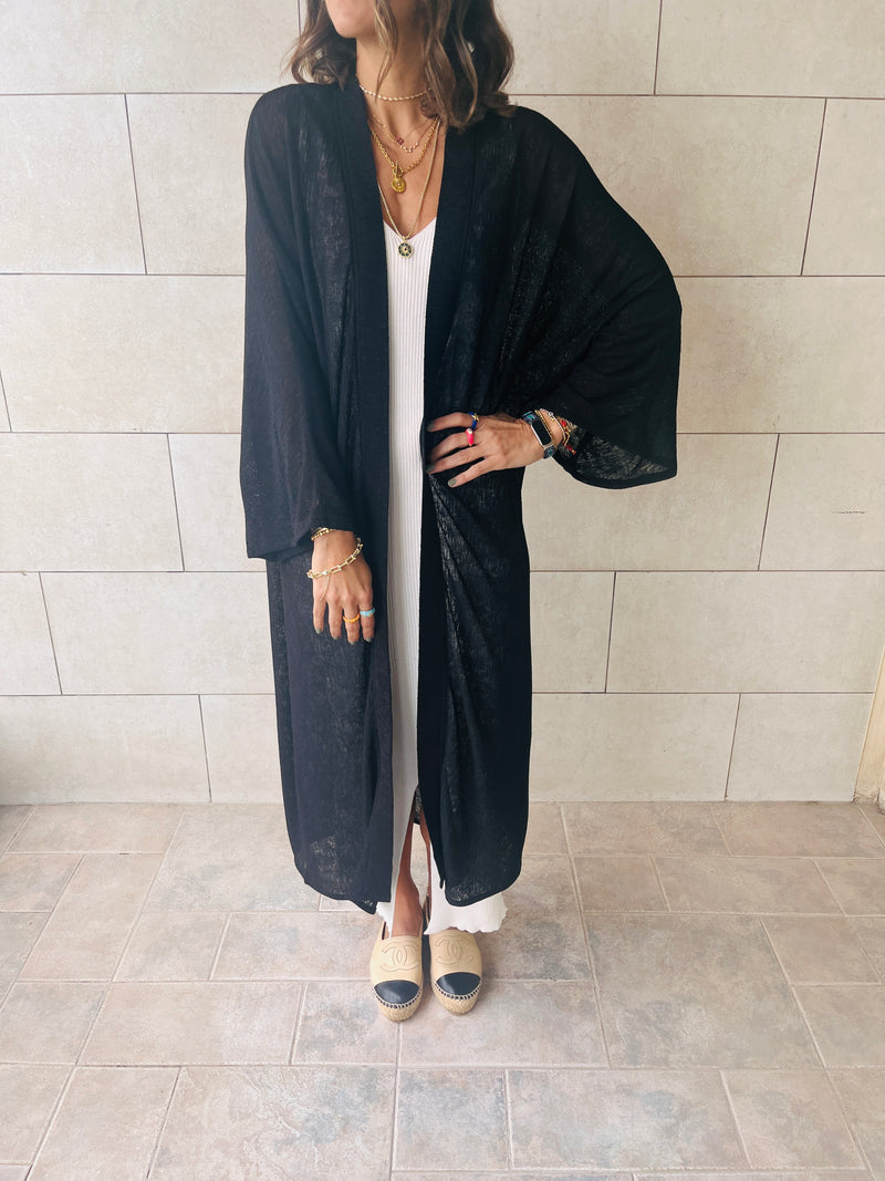Black Light As Air Straight Kimono