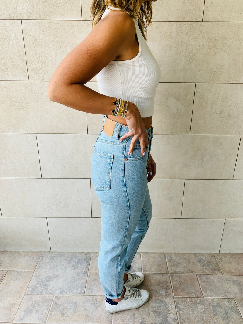 Black & White & Grey High Neck Crop Top