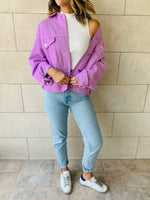 Pastel Lilac Denim Jacket