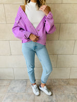 Pastel Lilac Denim Jacket