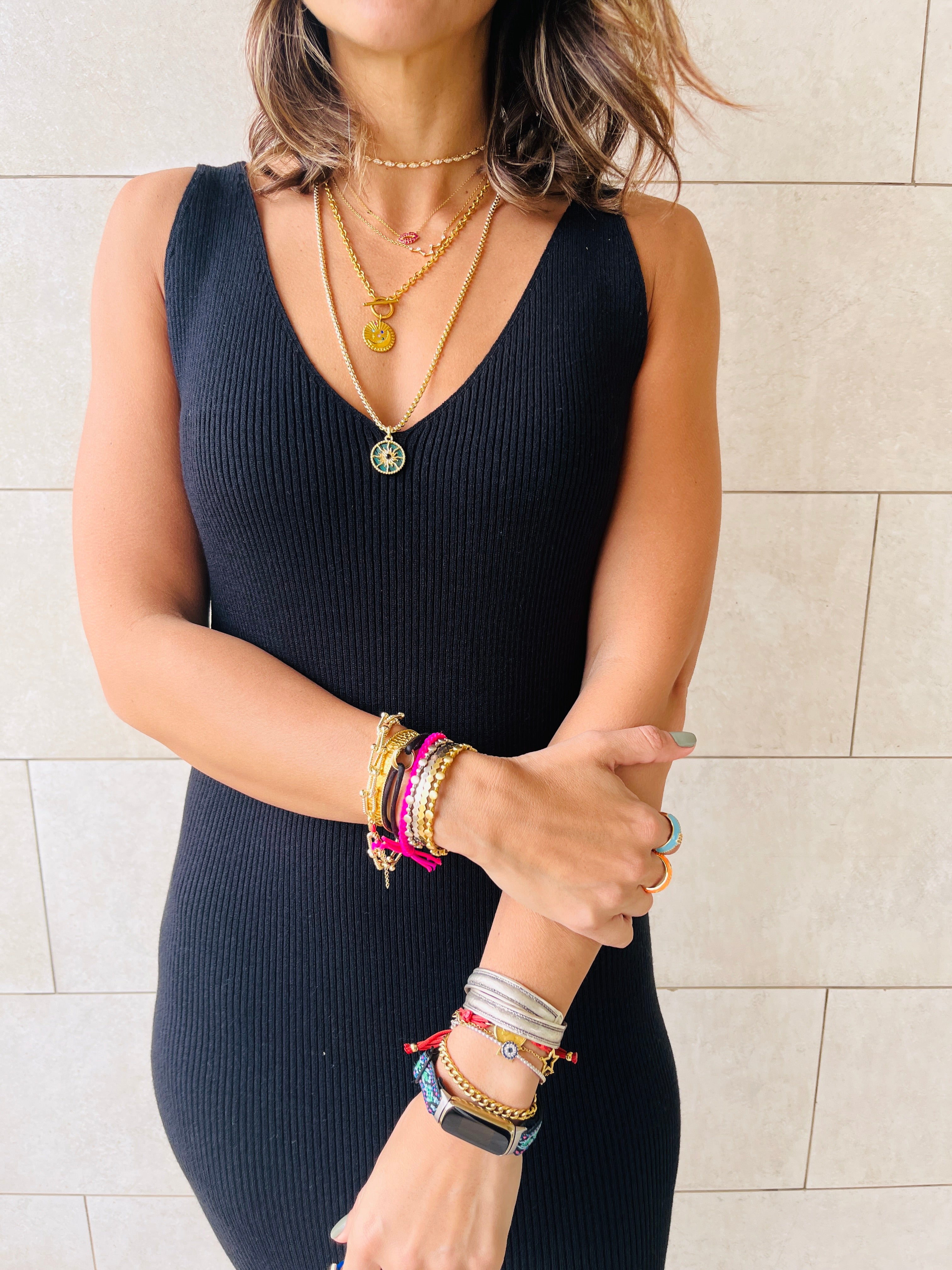 Black Ribbed Essential Knit Dress