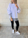 White Bandana appliqué Sweatshirt