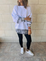 White Bandana appliqué Sweatshirt