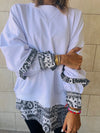 White Bandana appliqué Sweatshirt