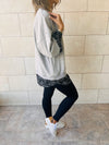 Grey Bandana appliqué Sweatshirt