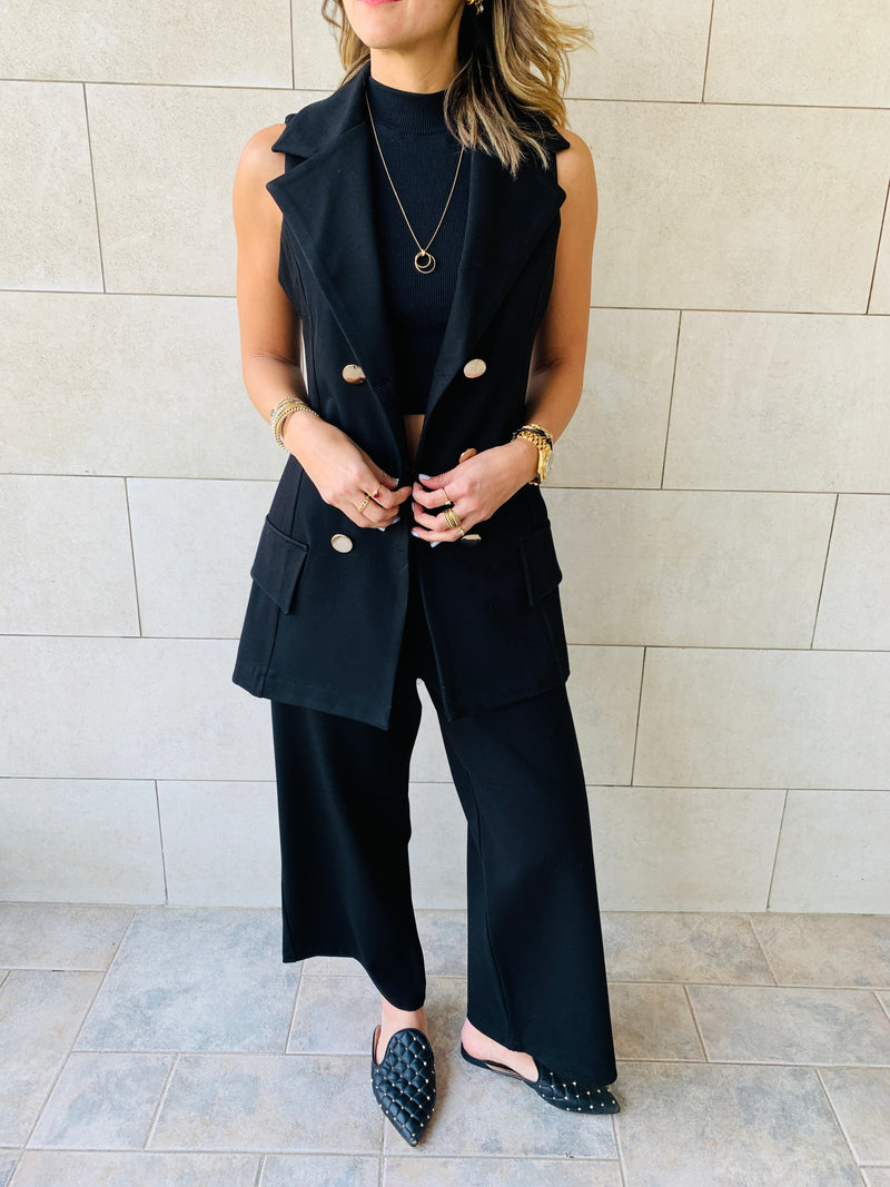 Sleeveless Blazer Set