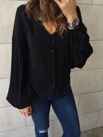 Black Balloon Sleeve Top
