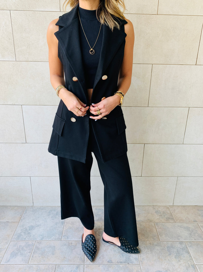 Sleeveless Blazer Set