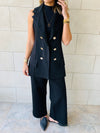 Sleeveless Blazer Set