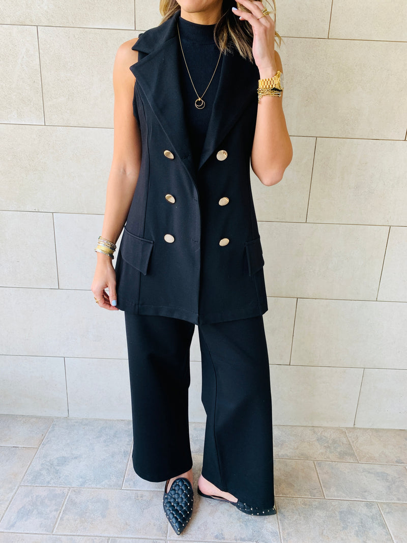 Sleeveless Blazer Set