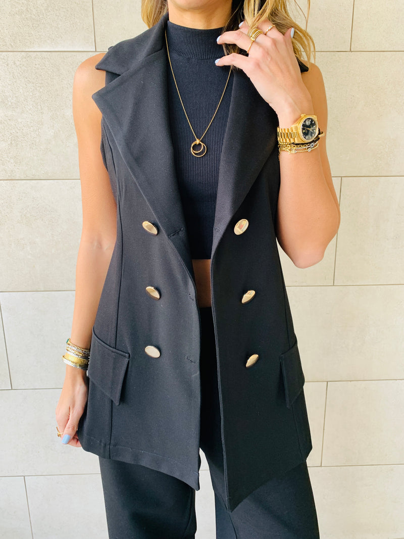 Sleeveless Blazer Set