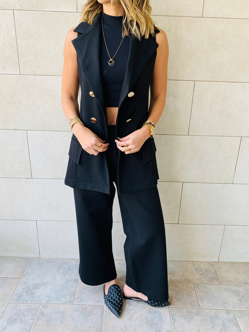 Sleeveless Blazer Set