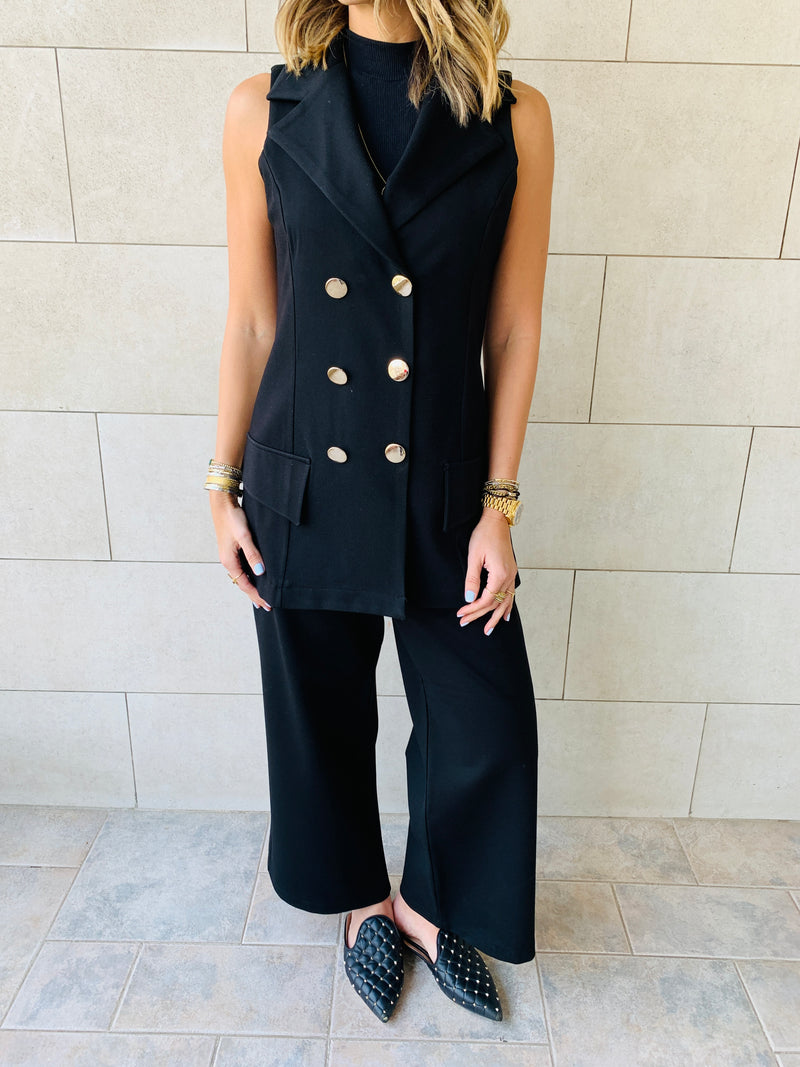 Sleeveless Blazer Set