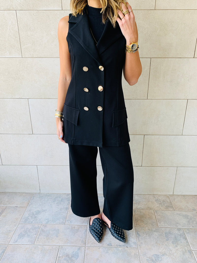 Sleeveless Blazer Set