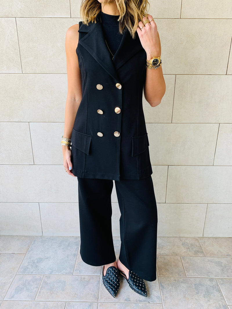 Sleeveless Blazer Set