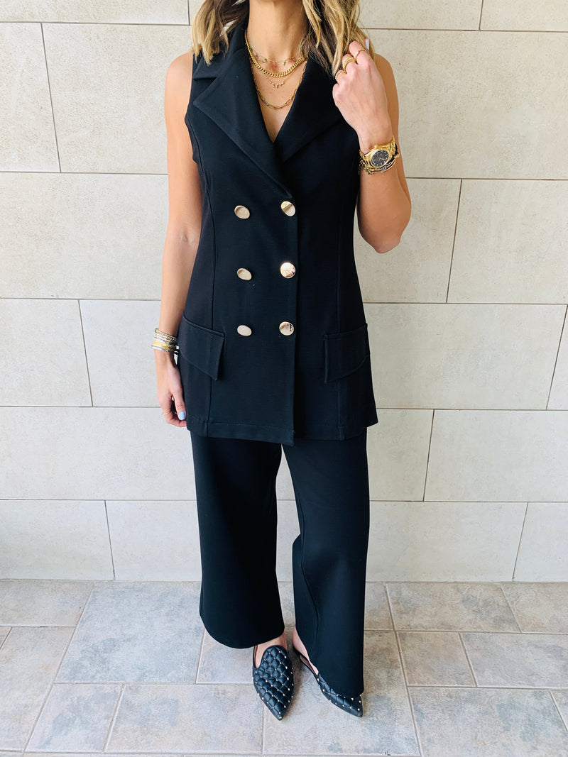 Sleeveless Blazer Set