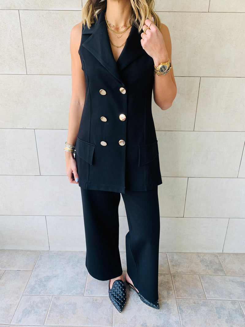 Sleeveless Blazer Set