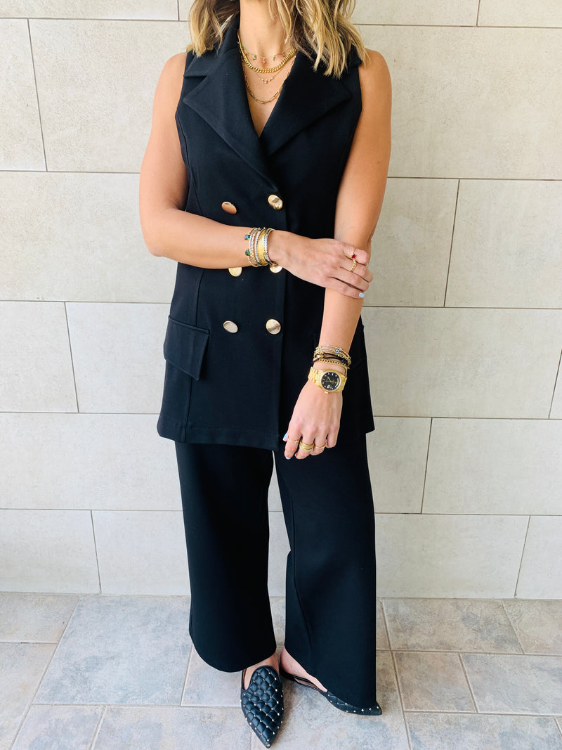Sleeveless Blazer Set