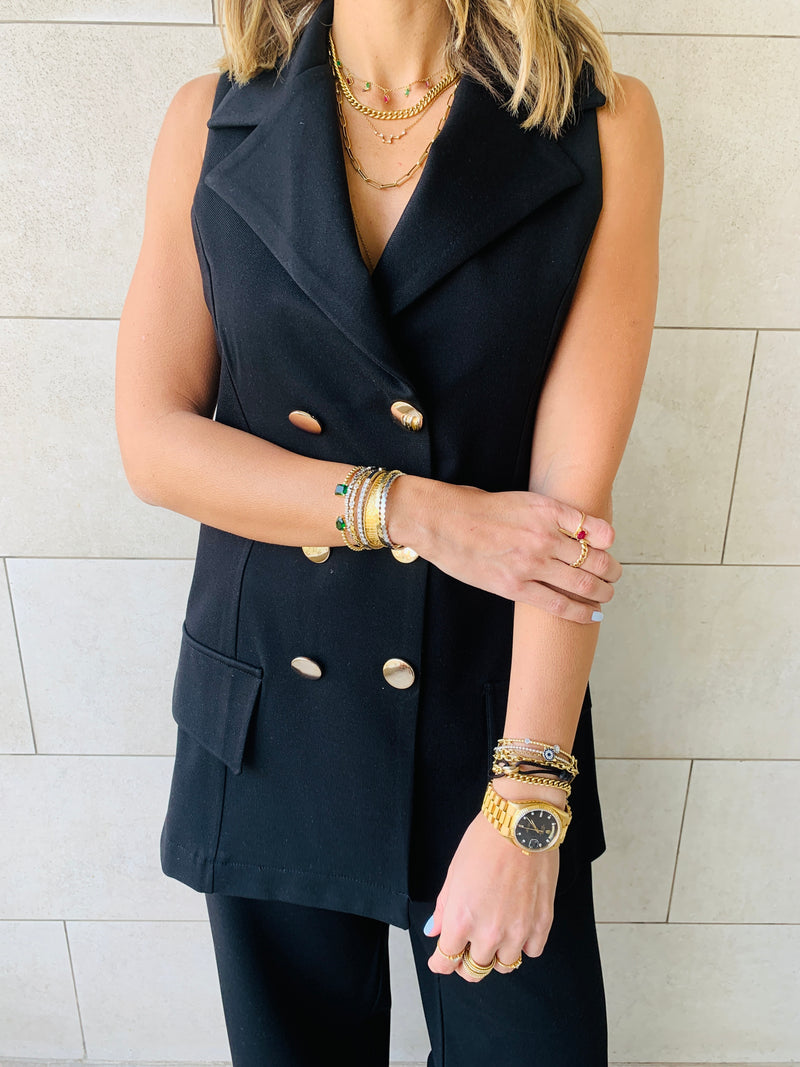 Sleeveless Blazer Set