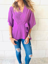 Lilac V Batwing Top