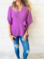 Lilac V Batwing Top
