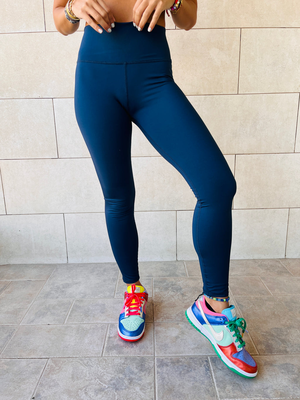 Navy Frillu Signature Leggings