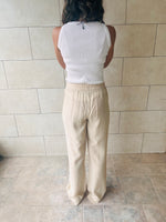 Beige Crinkle Pants