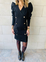 Gold Button Dress