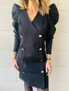 Gold Button Dress