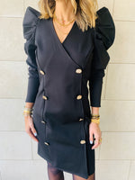 Gold Button Dress