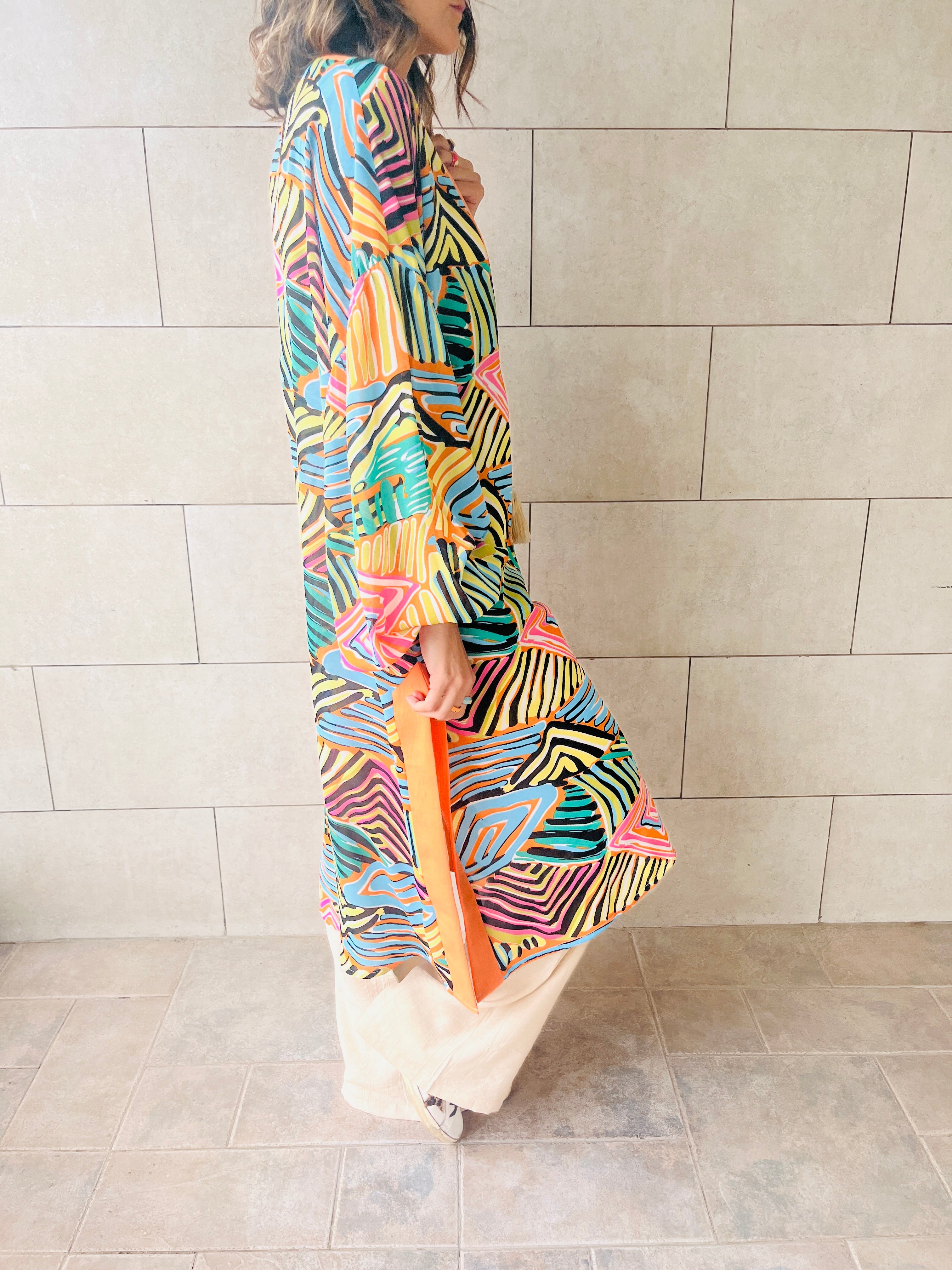 Orange Downtown Funk Longline Tunic