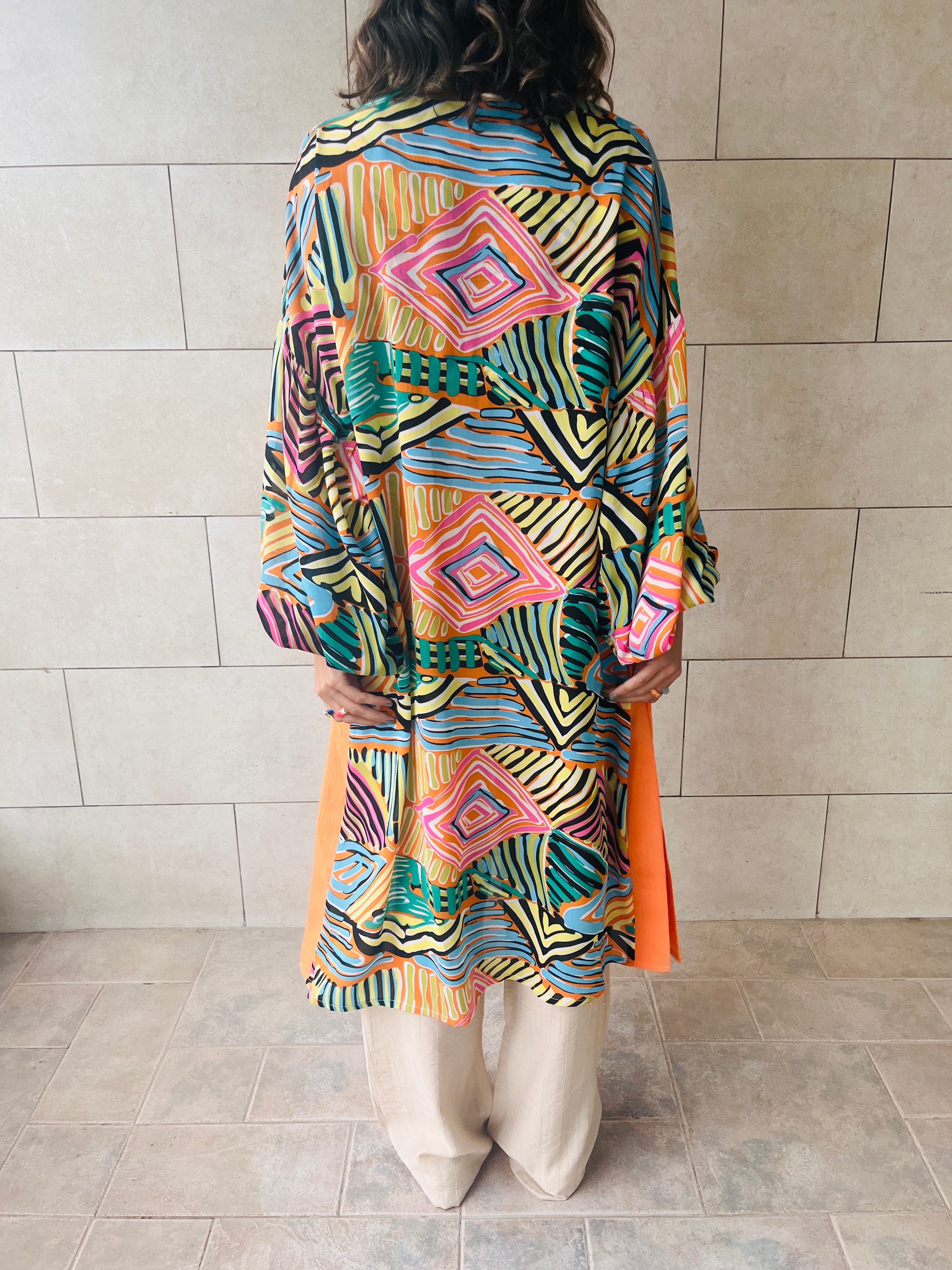 Orange Downtown Funk Longline Tunic