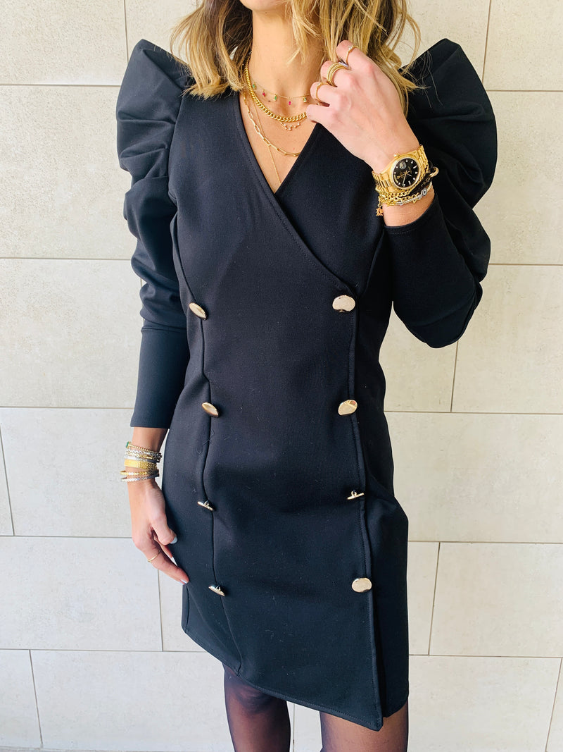 Gold Button Dress