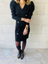 Gold Button Dress