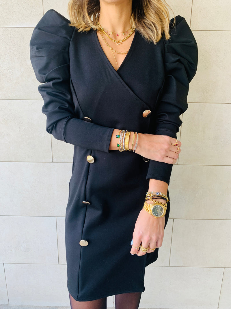 Gold Button Dress