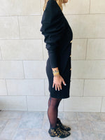 Gold Button Dress