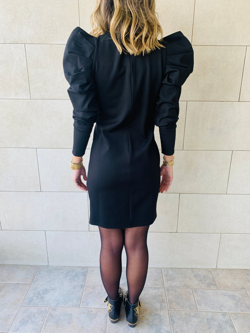 Gold Button Dress