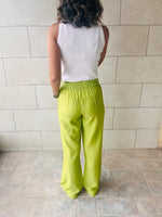 Lime Crinkle Pants