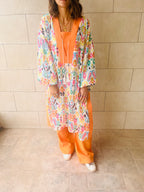 Orange Vacay Funk Longline Tunic