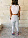 Light Grey Frillu Signature Leggings