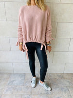 Blush Drawstring Pullover