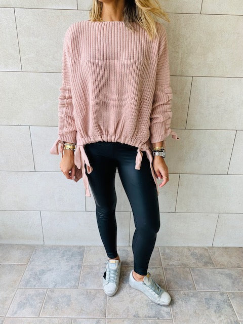 Blush Drawstring Pullover