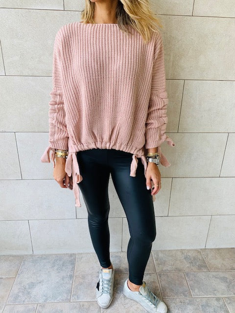 Blush Drawstring Pullover