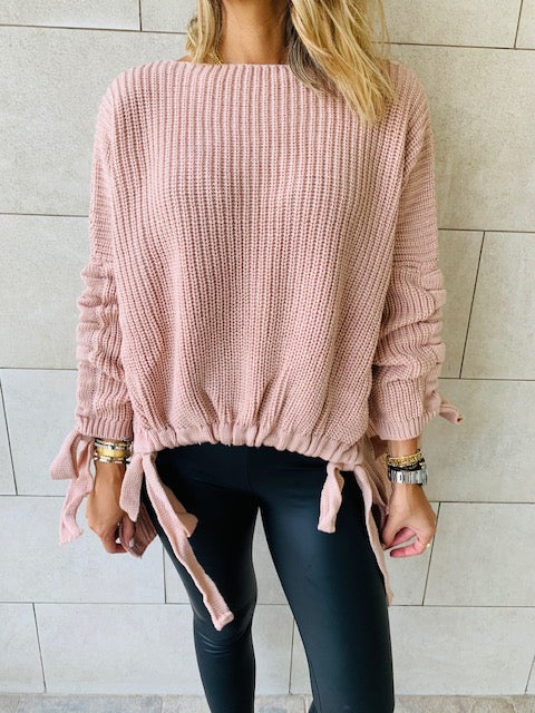 Blush Drawstring Pullover