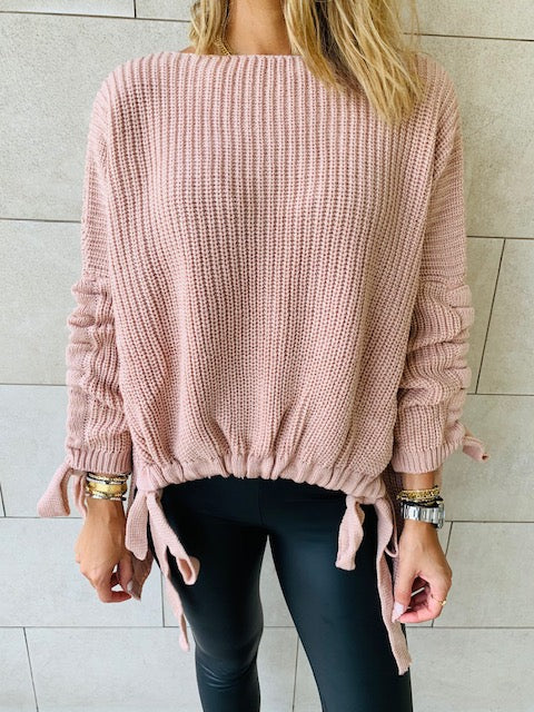 Blush Drawstring Pullover