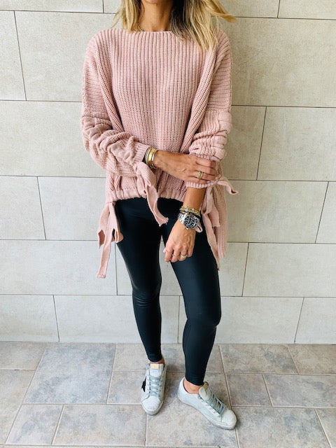 Blush Drawstring Pullover
