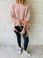 Blush Drawstring Pullover
