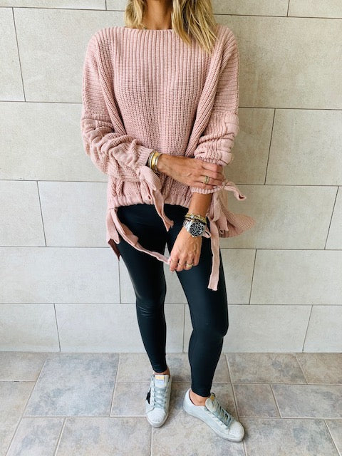 Blush Drawstring Pullover