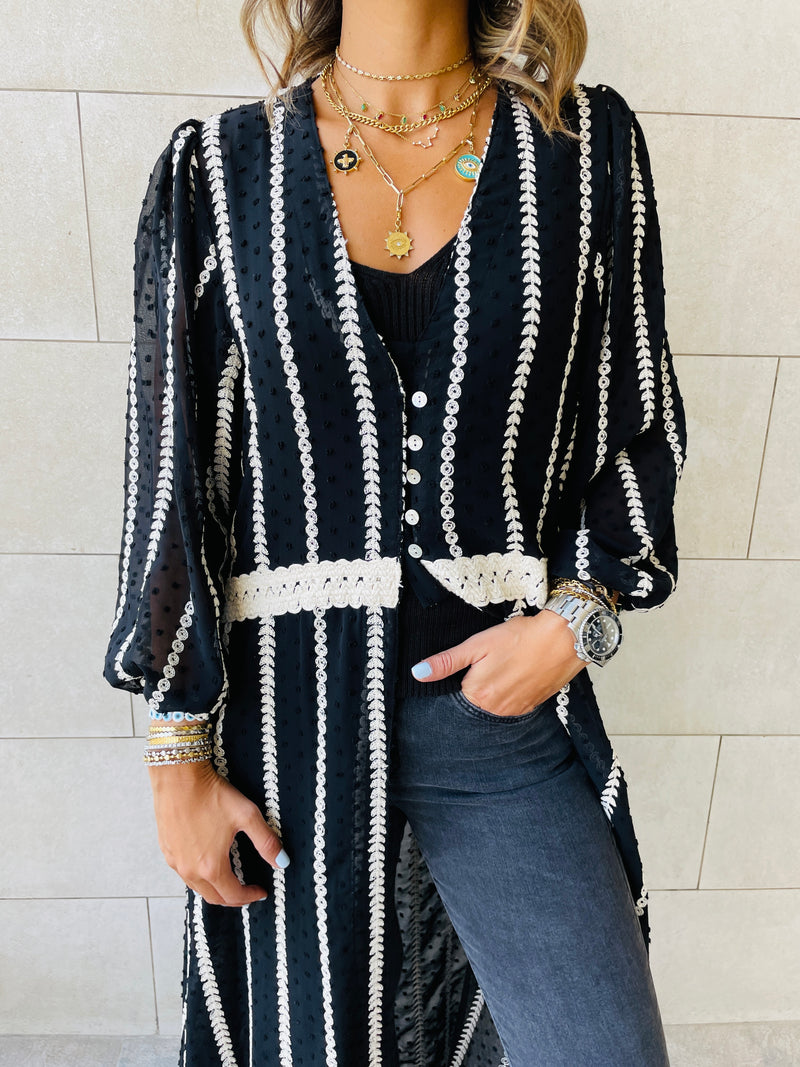 Monochrome Embellished Shirt